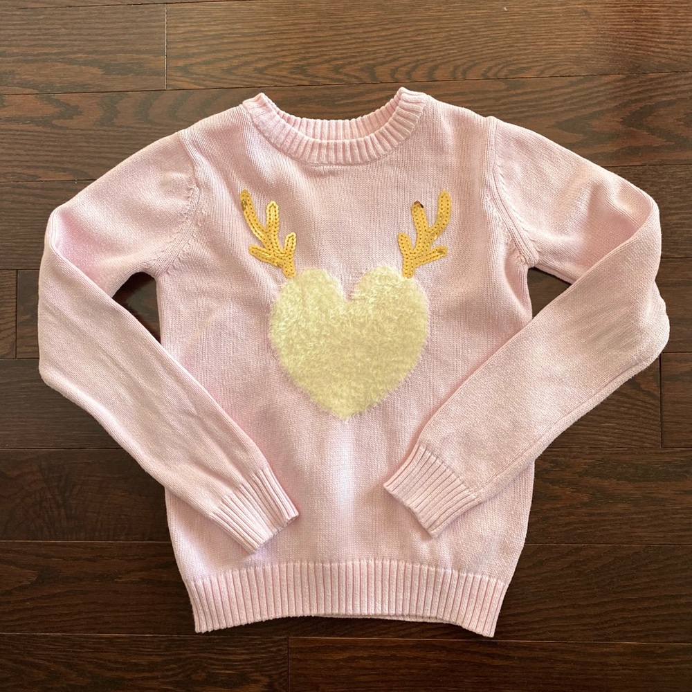 JOE FRESH Kids heart motif sweater. Size M (7/8). Gorgeous for Valentines Day 💝